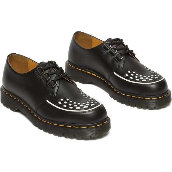 Dr. Martens Womens Ramsey Lace Up Oxfords EU 45 US 12 Black Leather EUC - Picture 1 of 14